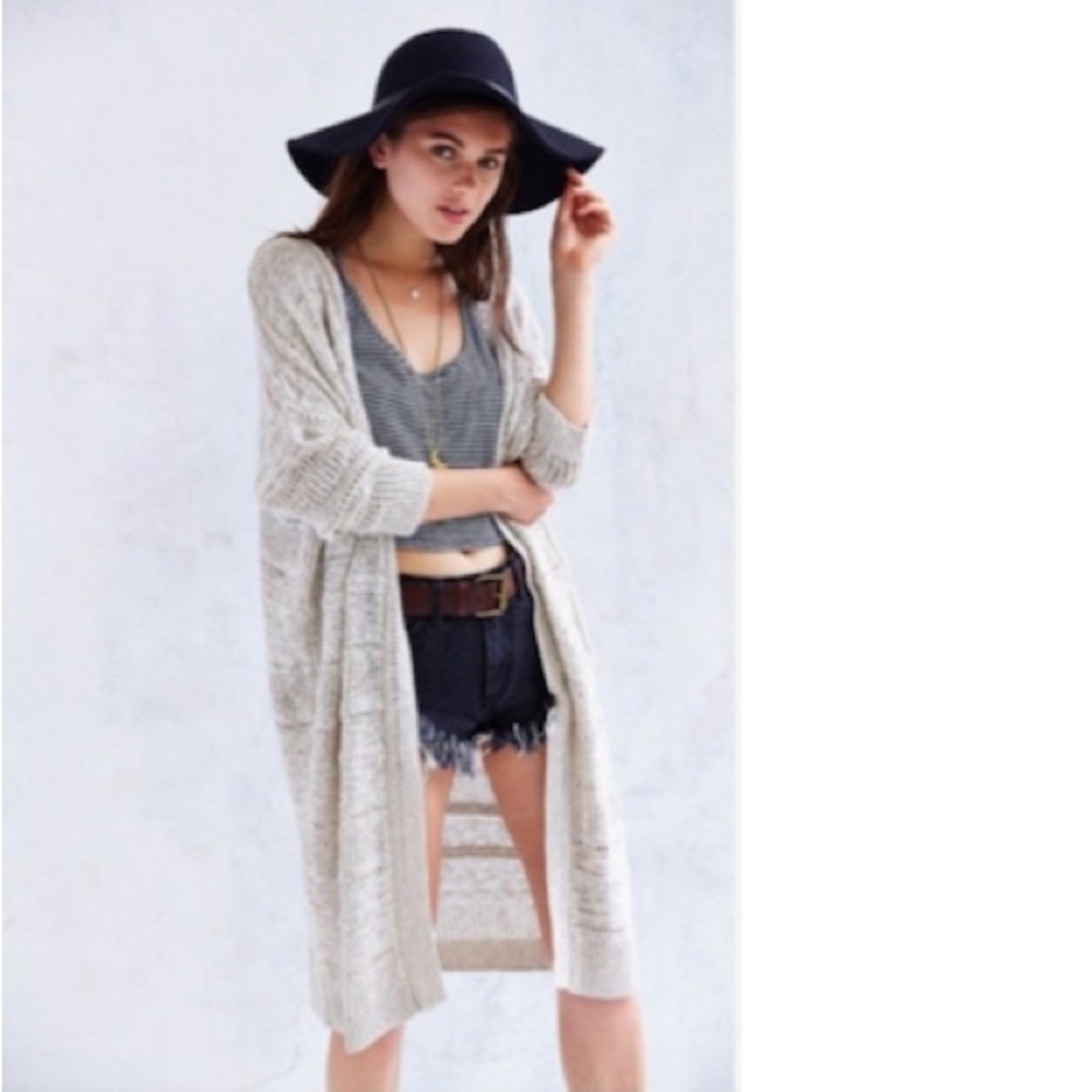 Urban Outfitters Ecote Y2K Crochet Longline Sweater Boho Duster Cardigan S Gypsy